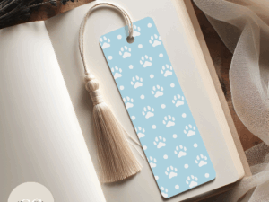 Blue pawprint Bookmark