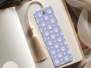 Purple pawprint Bookmark