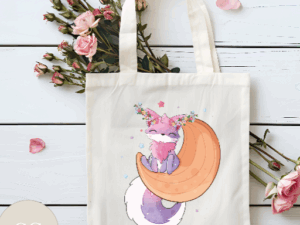 Fox on a moon Tote