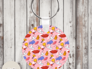 Hand drawn pattern Keyring