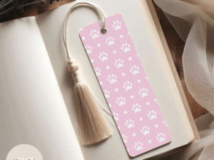 Pink pawprint Bookmark