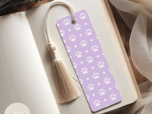 Light Purple pawprint Bookmark